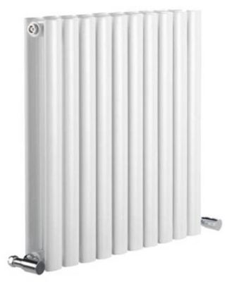 REINA NEVA WHITE DOUBLE PANEL HORIZONTAL DESIGNER RADIATOR H550mm x W1180mm, RND-HNV20D REINA NEVA WHITE DOUBLE PANEL HORIZONTAL DESIGNER RADIATOR H550mm x W1180mm, RND-HNV20D